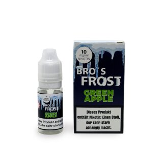 Bro`s Frost - Green Apple 10mg Nikotinsalz Liquid 10ml