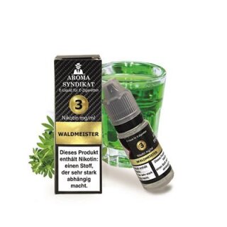Aroma Syndikat - Waldmeister Liquid 10ml 3mg/ml Nikotin