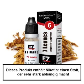 Ezigaro - 7 Leaves Liquid 10ml - 6mg/ml Nikotin