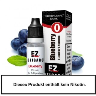 Ezigaro - Blueberry Liquid 10ml - 0mg/ml Nikotin