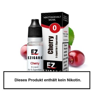 Ezigaro - Cherry Liquid 10ml - 0mg/ml Nikotin