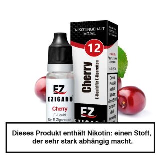 Ezigaro - Cherry Liquid 10ml - 12mg/ml Nikotin