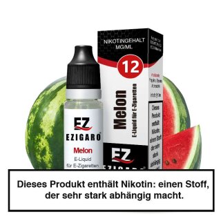 Ezigaro - Melon Liquid 10ml - 12mg/ml Nikotin