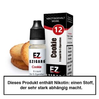 Ezigaro - Cookie Liquid 10ml - 12mg/ml Nikotin