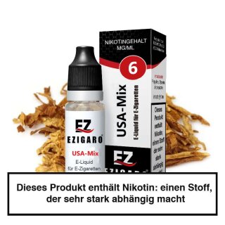 Ezigaro - USA Mix Liquid 10ml - 6mg/ml Nikotin