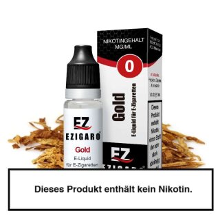 Ezigaro - Gold Liquid 10ml - 0mg/ml Nikotin