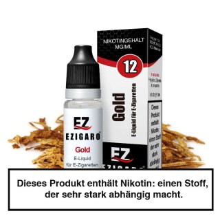 Ezigaro - Gold Liquid 10ml - 12mg/ml Nikotin